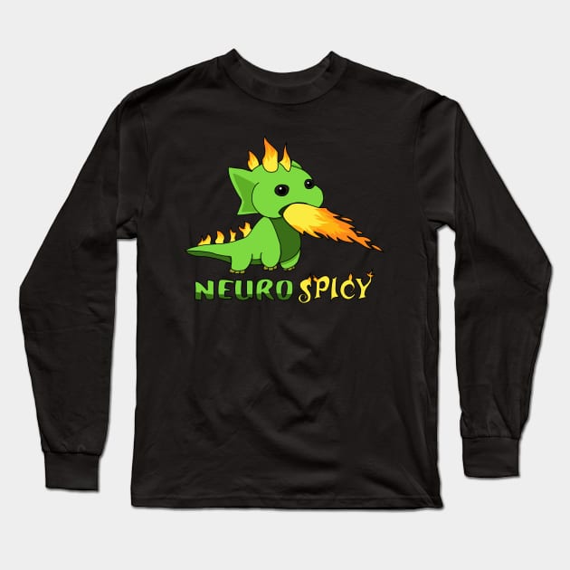 Neurospicy Dragon Long Sleeve T-Shirt by Becky-Marie